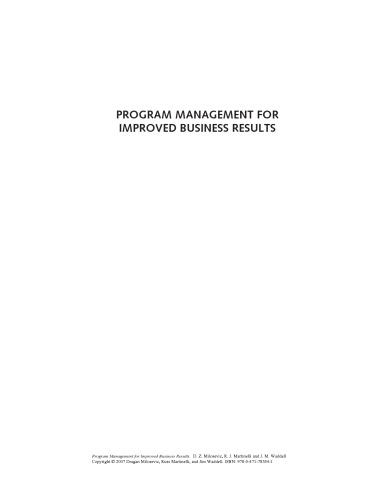 Program Management for Improved Business Results