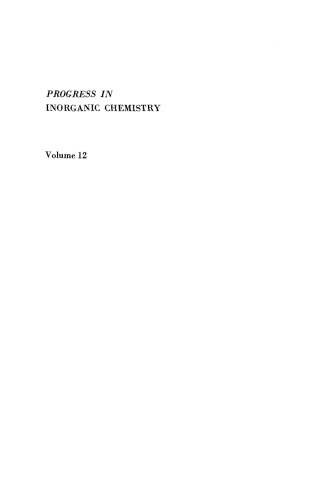 Progress in Inorganic Chemistry, Volume 12