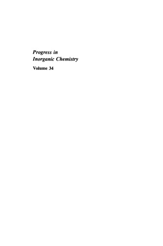 Progress in Inorganic Chemistry, Volume 34