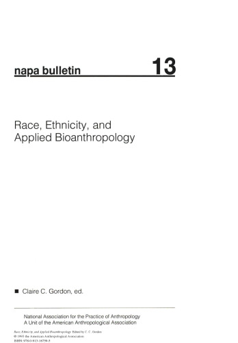 Race, Ethnicity, and Applied Bioanthropology