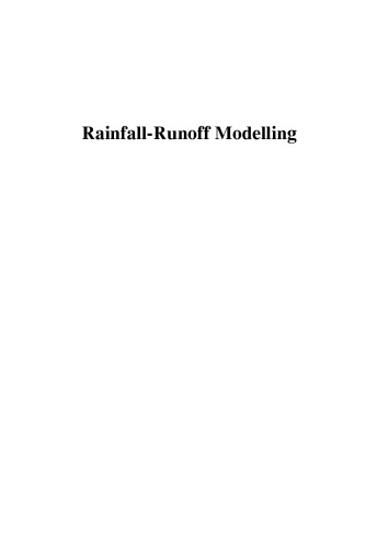 Rainfall-Runoff Modelling: The Primer