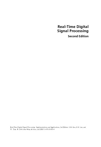 Real-Time Digital Signal Processing: Implementations and Applications, Second Edition