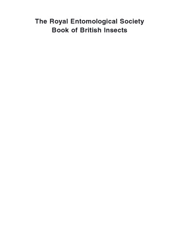 The Royal Entomological Society Book of British Insects
