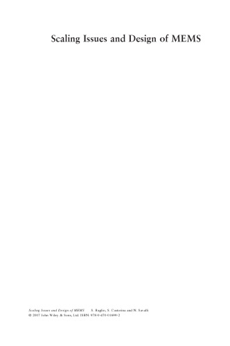 Scaling Issues and Design of MEMS