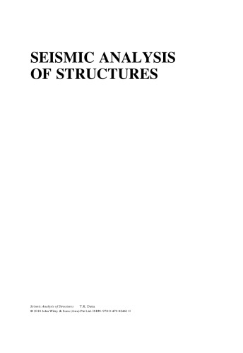 Seismic Analysis of Structures