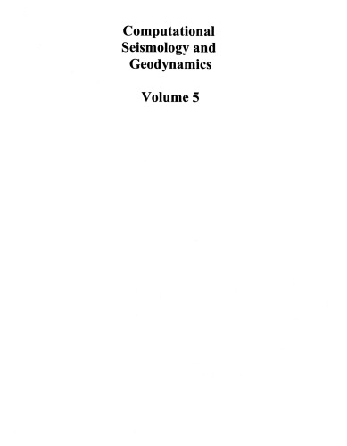 Selected Papers From Volume 30 of Vychislitel'naya Seysmologiya