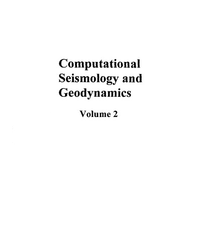 Selected Papers from Volumes 24 and 25 of Vychislitel'naya Seysmologiya
