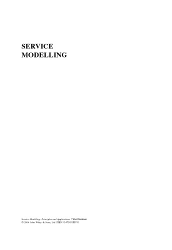 Service Modelling: Principles and Applications