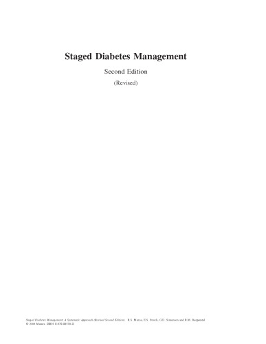 Staged Diabetes Management: A Systematic Approach, Second Edition