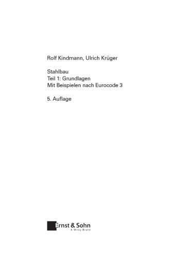 Stahlbau, Fifth Edition