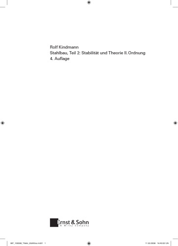 Stahlbau: Teil 2: Stabilitat und Theorie II. Ordnung, Fourth Edition