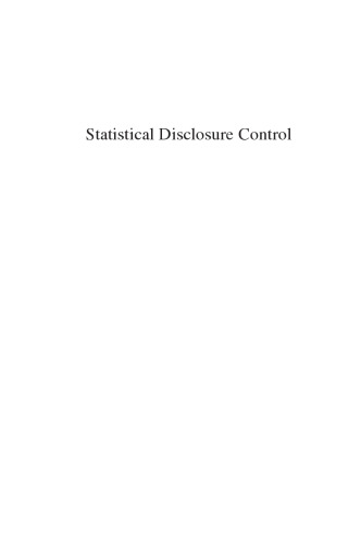 Statistical Disclosure Control