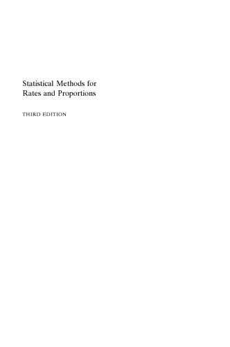 Statistical Methods for Rates and Proportions, Third Edition