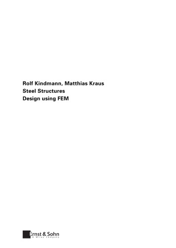 Steel Structures: Design using FEM