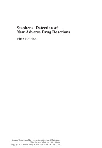 Stephens' Detection of New Adverse Drug Reactions, Fifth Edition
