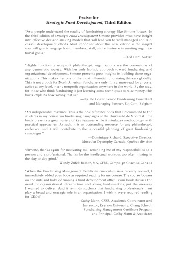 Strategic Fund Development: Building Profitable Relationships That Last, Third Edition