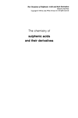Sulfenic Acids and Derivatives (1990)