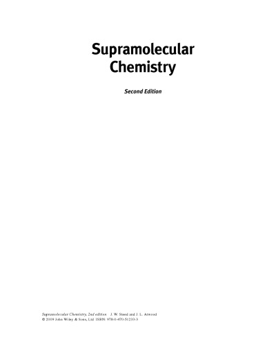 Supramolecular Chemistry, Second Edition