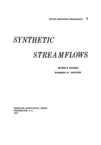 Synthetic Streamflows