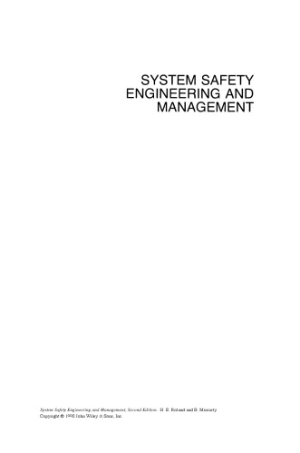 System Safety Engineering and Management, Second Edition