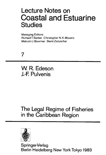 The Legal Regime of Fisheries in the Caribbean Region