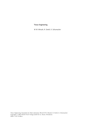 Tissue Engineering: Essentials for Daily Laboratory Work