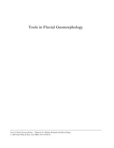 Tools in Fluvial Geomorphology