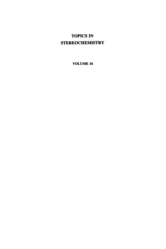 Topics in Stereochemistry, Volume 16
