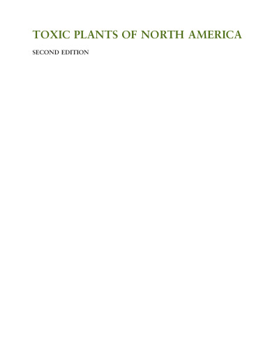 Toxic Plants of North America, Second Edition