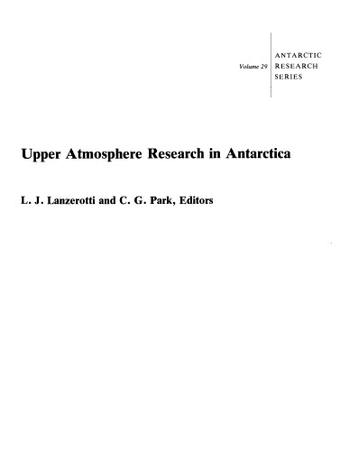Upper Atmosphere Research in Antarctica