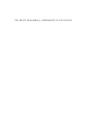 The Wiley-Blackwell Companion to Sociology