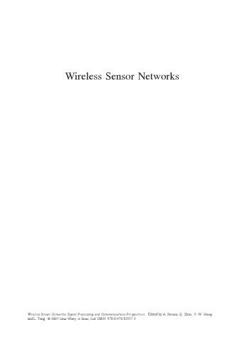 Wireless Sensor Networks: Signal Processing and Communications Perspectives