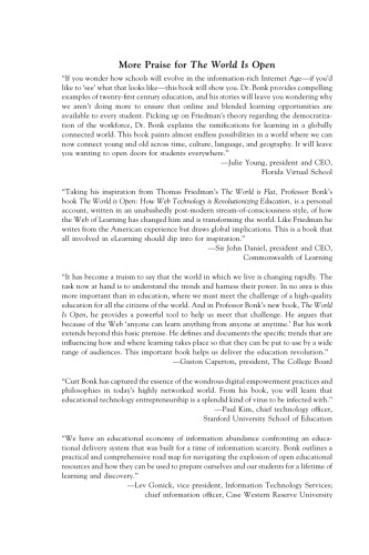 The World is Open: How Web Technology is Revolutionizing Education