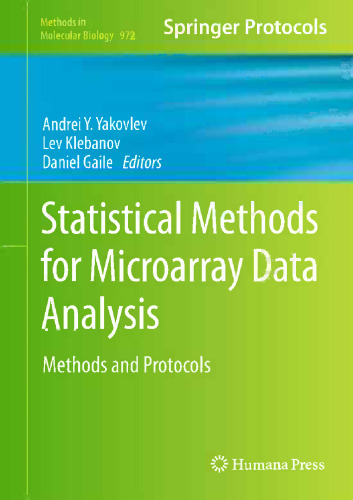 Statistical Methods for Microarray Data Analysis: Methods and Protocols