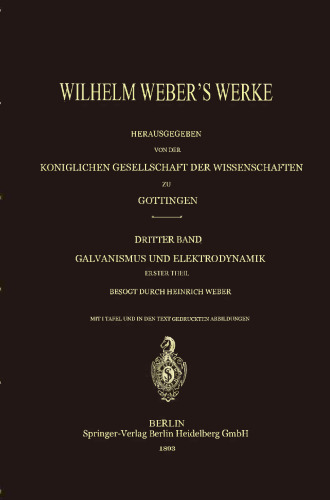Wilhelm Weber’s Werke