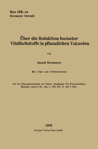 Über die Reduktion basischer Vitalfarbstoffe in pflanzlichen Vakuolen