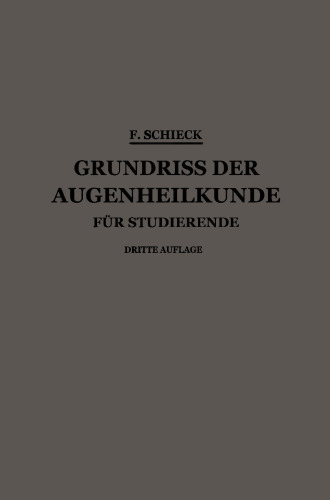 Grundriss der Augenheilkunde für Studierende