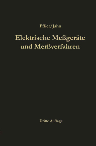 Elektrische Meßgeräte und Meßverfahren