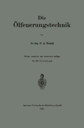 Die Ölfeuerungstechnik
