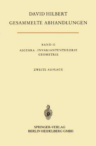 Algebra · Invariantentheorie Geometrie