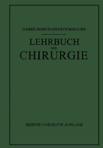 Lehrbuch der Chirurgie