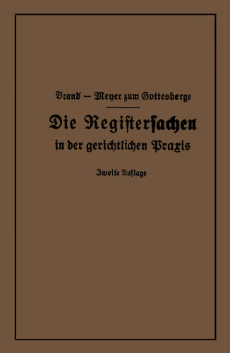 Die Registersachen