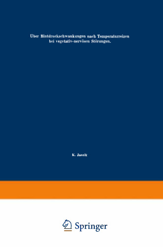 Über Blutdruckschwankungen nach Temperaturreizen bei vegetativ-nervösen Störungen