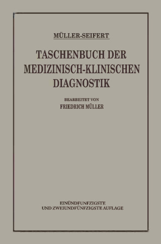 Taschenbuch der Medizinisch-Klinischen Diagnostik