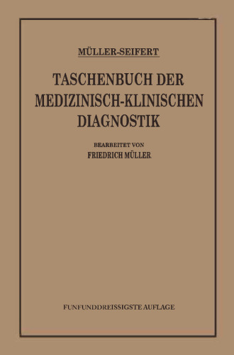 Taschenbuch der Medizinisch-Klinischen Diagnostik