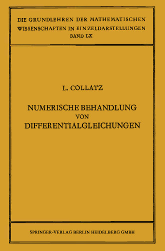 Numerische Behandlung von Differentialgleichungen