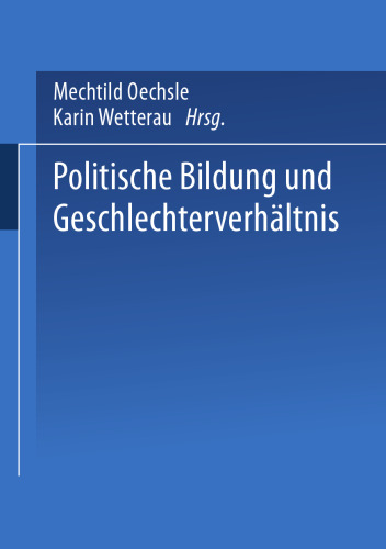 Politische Bildung und Geschlechterverhältnis