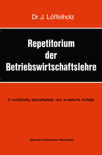 Repetitorium der Betriebswirtschaftslehre