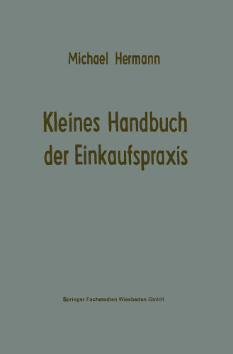 Kleines Handbuch der Einkaufspraxis