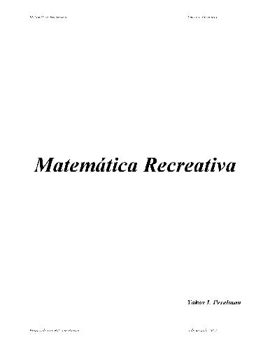 Matematicas Recreativas 1